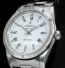 Rolex Air-king 34 Argento Oyster 14010 Customized Silver Lining Diamonds